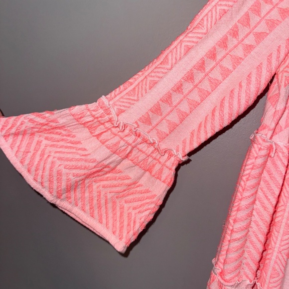 Mud Pie Mudpie Renee Yarn Dye Boho Dress Pink Size Medium - Picture 6 of 9